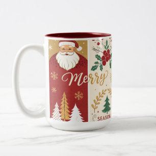 Season's Greeting Two-Tone Coffee Mug