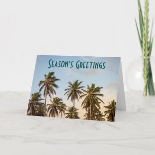 Season's Greeting with Palm Trees Holiday Card