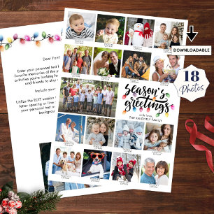 Season's Greetings 18 Photos Captions Year Review Holiday Card