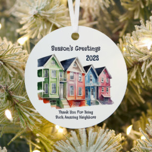 Season's Greetings 2023 Neighbor Metal Tree Decoration