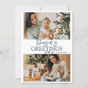 Seasons Greetings 2 Photo Holiday Card