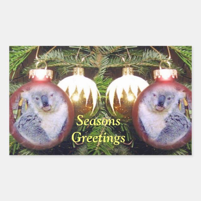 Seasons Greetings #5_ Rectangular Sticker (Front)