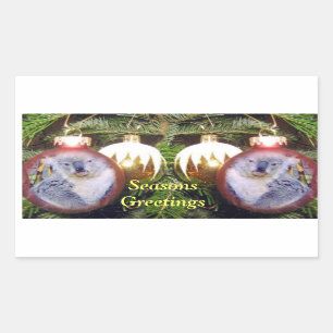 Seasons Greetings #5_ Rectangular Sticker