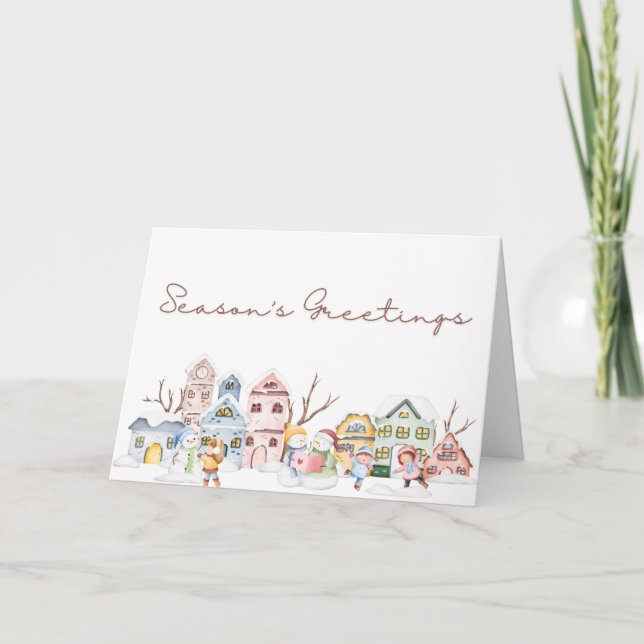 Season's Greetings 5" x 7" Folded Card (Front)