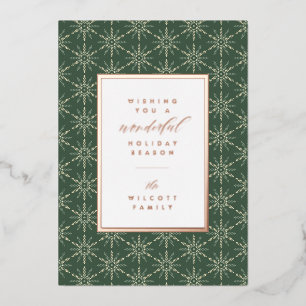 SEASON'S GREETINGS   Add Your Photo Foil Holiday Card