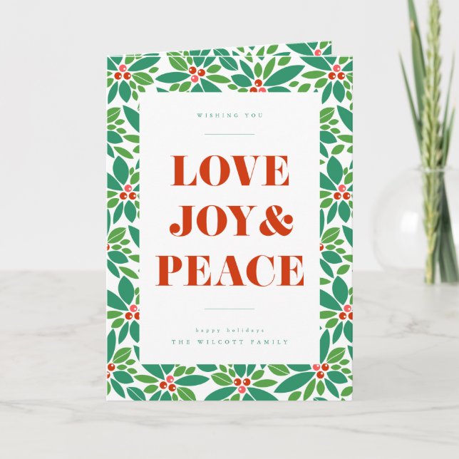 SEASON'S GREETINGS | Add Your Photo Holiday Card (Front)