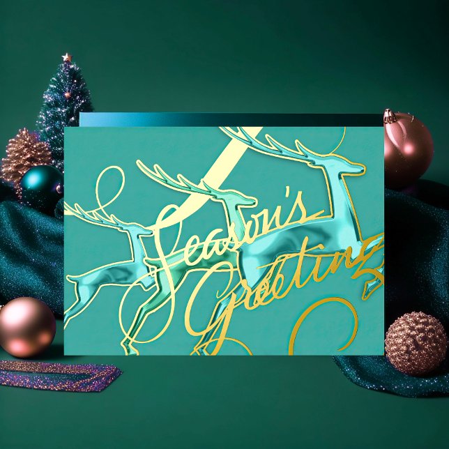 Season's Greetings All Blue Holiday Card (Creator Uploaded)