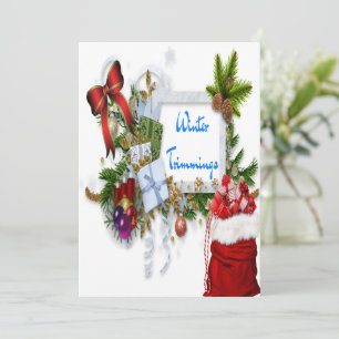 Seasons Greetings and Happy New Year Holiday Card