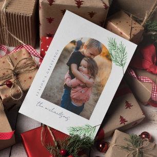 SEASON'S GREETINGS   Arch Photo Christmas Invitation