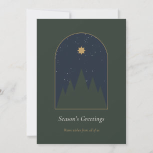 Season's Greetings Arch Window Starry Night Christ Invitation