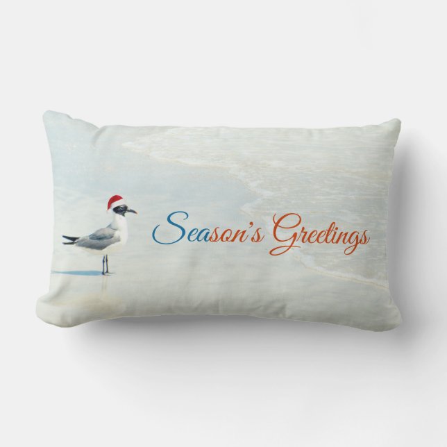 Season's Greetings Beach Pillow (Front)