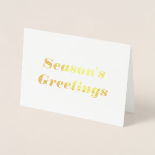 Season's Greetings (Blank Inside) Foil Card