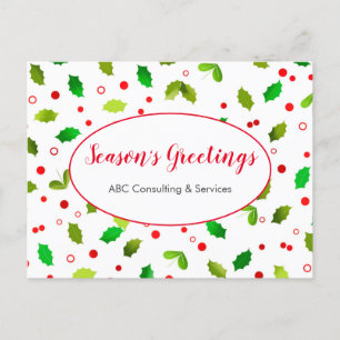 Season's Greetings Business Holiday Postcards