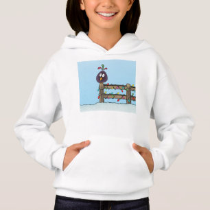 Seasons Greetings Cartoon Bird on Fence
