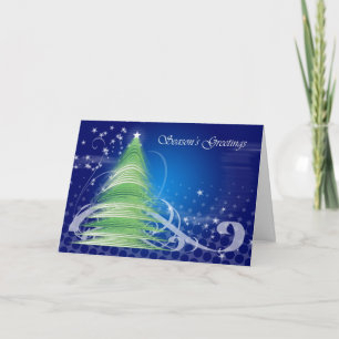 Season's Greetings Christmas Card modern design tr