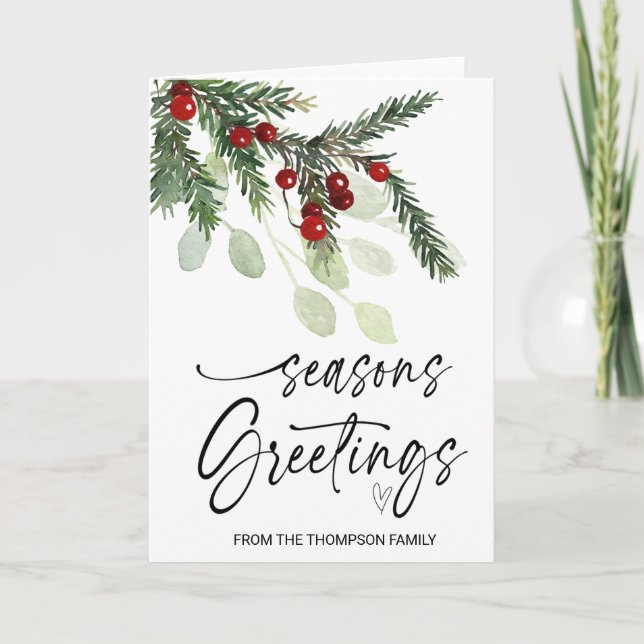 Seasons Greetings Christmas Gifts Friends Family Card (Front)