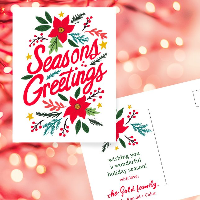 SEASONS GREETINGS Christmas Holiday Xmas CUSTOM Postcard (SEASONS GREETINGS Christmas Holiday Xmas CUSTOM Postcard
)