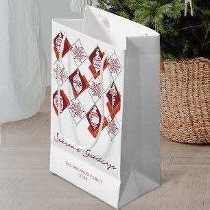 Seasons Greetings Christmas Scandinavian Holiday  Small Gift Bag