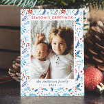 Season's Greetings Christmas Winter Berries Photo Holiday Card<br><div class="desc">Season's Greetings Christmas Winter Berries Photo Holiday Card</div>