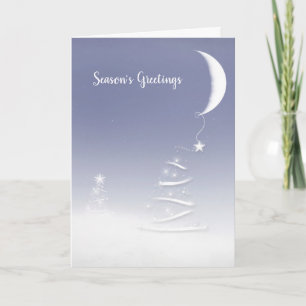 Season's Greetings Crescent Moon Holiday Card
