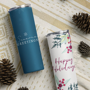 Seasons Greetings Custom Branded  Thermal Tumbler