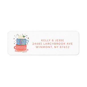 Seasons Greetings Cute Christmas Return Address Return Address Label