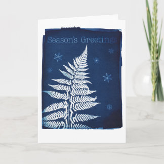 Season's Greetings Cyanotype Holiday Card