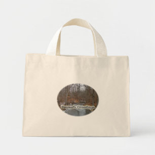 Season's Greetings Deep Creek in Ice Mini Tote Bag