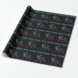 Season's Greetings - Electric Caribou Wrapping Paper