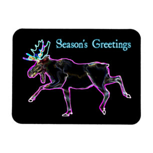 Season's Greetings - Electric Moose Magnet