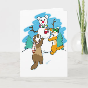Season's Greetings Ferrets Holiday Card