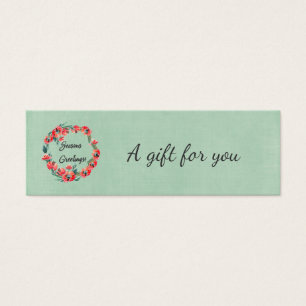 Seasons Greetings Floral Wreath & Retro Reindeer