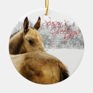 Season's Greetings Foal Ceramic Tree Decoration