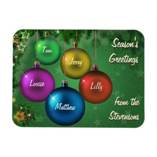Season's Greetings from a Family of Five Magnet