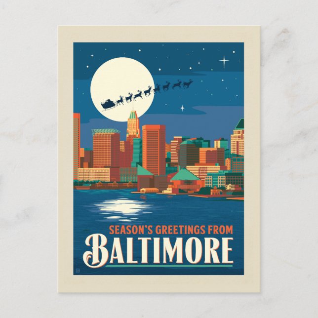 Season's Greetings from Baltimore Postcard (Front)