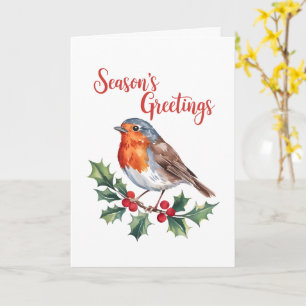 Season's Greetings From Cheerful Robin Card
