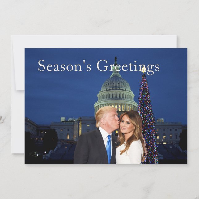 Season's Greetings from Donald and Melania Holiday Card (Front)
