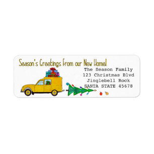 Season's Greetings from new home label Return Address Label