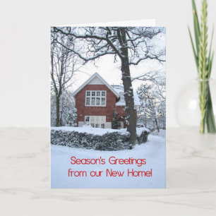 Season's Greetings from New Home - new address Holiday Card