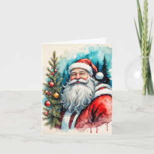 Seasons Greetings From Santa Claus Holiday Card