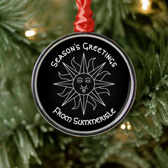 Season's Greetings from Summerisle Folk Horror Metal Ornament (Tree)