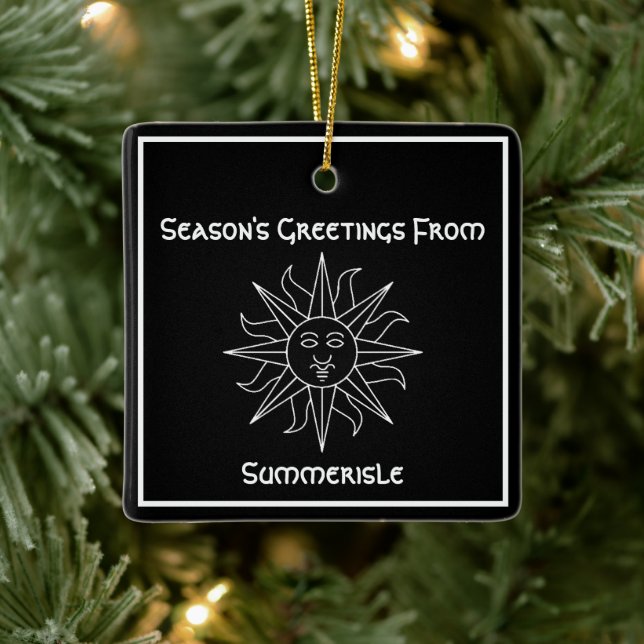 Season's Greetings from Summerisle Wicker Man Ceramic Ornament (Tree)