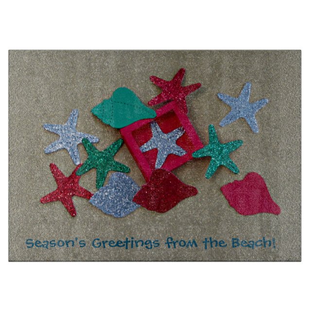 Season's Greetings from the Beach! Cutting Board (Front)