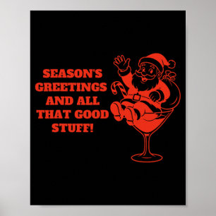 Season's Greetings Funny Christmas Holiday Humor Poster