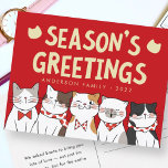 Season's Greetings Funny Cute Cats Caroling Holiday Postcard<br><div class="desc">Carol of the cats. 'Tis the season,  to be meowwy! meow meow meow meow.. meow meow meow MEOW!

Available here:
http://www.zazzle.com/selectpartysupplies</div>