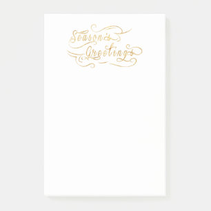 Seasons Greetings (GOLD) Post-it Notes