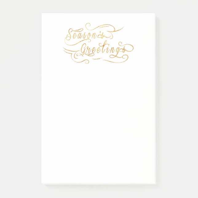 Seasons Greetings (GOLD) Post-it Notes (Front)
