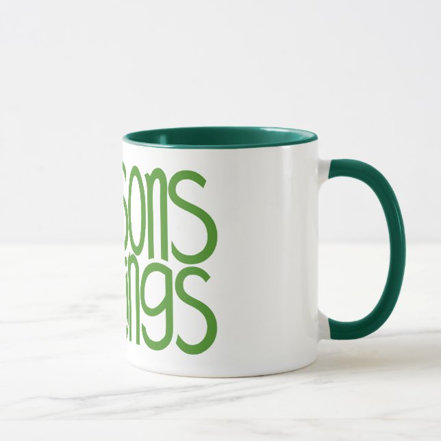 Seasons Greetings Green Mug (Right)