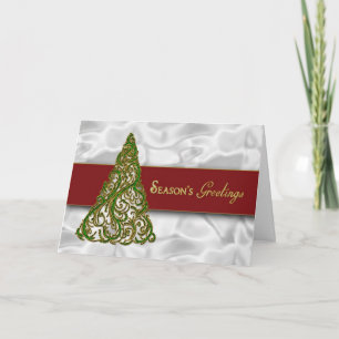 Season's Greetings - Green Tree Holiday Card