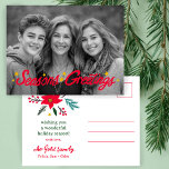 SEASONS GREETINGS Hand-Drawn CUSTOM PHOTO  Holiday Postcard<br><div class="desc">Hope you like this holiday design. Click "personalise" to edit and add your own photo and text to the front and back. Also available as a digital download to send via email or text message and save on postage. And with gold lettering too! Check my shop for more matching items...</div>